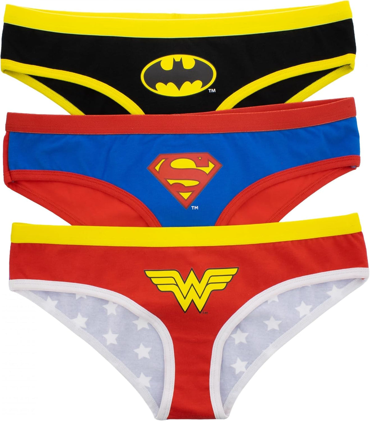 COCO BRANDS Justice League Women's Cosplay Bikini Panty Underwear 3-Pack