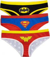 COCO BRANDS Justice League Women's Cosplay Bikini Panty Underwear 3-Pack