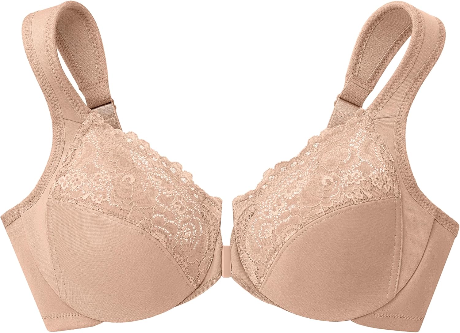 Glamorise Full Figure Plus Size Wonderwire Front-Closure Bra Underwire #1245