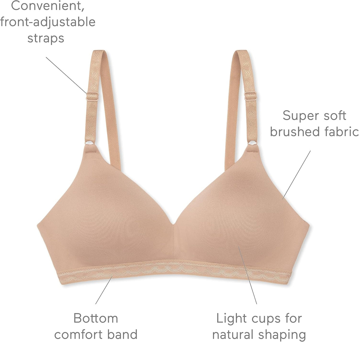 Warner's Womens Women's Cloud 9® Super Soft Wireless Lightly Lined Comfort Bra 1269