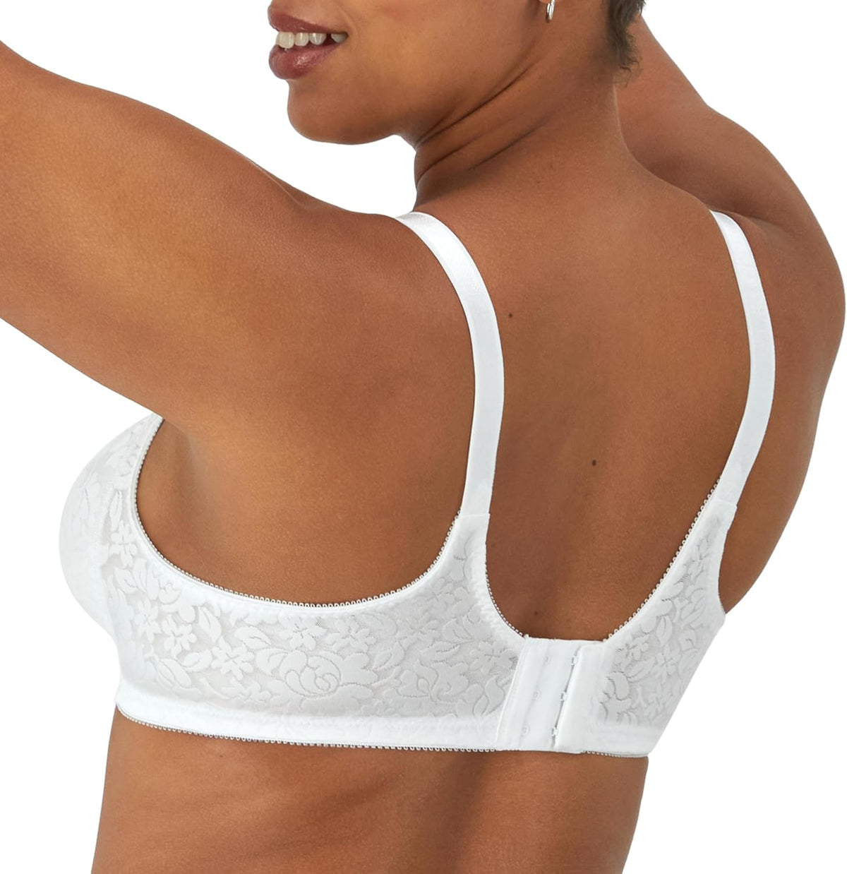 Bali Women's Wireless Lace Bra, Double Support Lace Bras for Women, Stay-in-Place Straps, Full Coverage, Comfortable