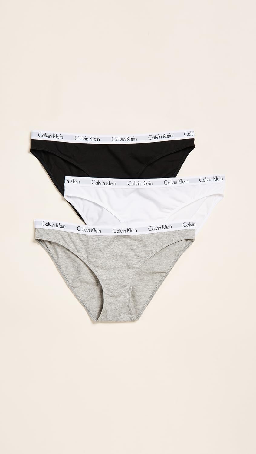 Calvin Klein Women's Carousel Logo Cotton Stretch Bikini Panties, 3 Pack